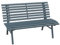 Outsunny 2-Sitzer Gartenbank Alu, wetterfest Sitzbank, UV-Beständig Gartenmöbel mit Lamellen-Design, Parkbank 240kg belastbar, Balkonbank für Balkon Terrasse, Garten, 123x67x79cm, Blau