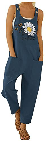 Latzhose Damen Gartenhose Schwangerschaft Garten Arbeitskleidung Romper Latzhosen Für Overall Kostüm Arbeitshose Sommer Blau, M