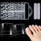 Kiiwah 240 Pièces Faux Ongles Pieds, 12 Tailles Courtes Capsule Ongle Pied Acrylique Clair Ongle Pied avec Boîte pour Fmmes Filles Nail Art DIY Salon de Manucure, Lisse