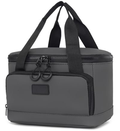 Nanxson Bolsa de almuerzo aislante para mujeres hombres Lonchera Impermeable Bolsa Refrigerante Reutilizable (7L,Gris)