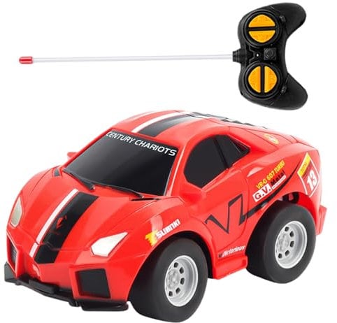Ligeinsrk Toddler Remote Control Car, Mini Baby Remote Control Toy, Eco-Friendly & Reliable Toddler Toys for Boys Girls Kids 3-5 Year Old Birthday Gift, Red, Car, Baby To