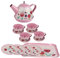 Générique 14 Pièces Service à Thé Simulé Mini Théières Mini-Tasse Mini Tasses à Thé Accessoires De Cuisine Accessoires De Café Miniatures Jouets Tasses à Café Mini Tasses à Café Fer Blanc