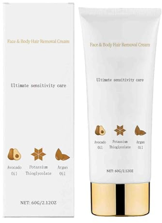Haarentfernungscreme, Haarentfernungscreme für empfindliche Haut für Gesicht, Körper und Intimbereiche, PREMIUM-Haarentfernungscreme für Gesicht und Körper (1)