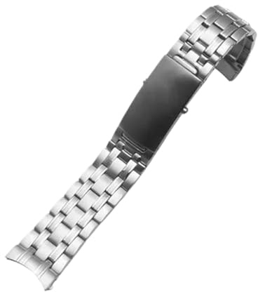 HTHRRFE Uhrenarmbänder Armband Kompatibel Mit Omega Planet Ocean 007 Seamaster 600 Metallarmband Uhr Herren Edelstahl Uhrenarmband Kette 18mm 20mm(9Beads-Silvery,18mm)