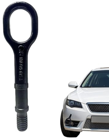 HAYGEM 1T0805615A Gancho de Remolque Acero aleado, Parachoques Anillo Negro, Gancho de Remolque Delantero Passat B7 B6 3C, Apto para Tiguan, Nuevo Passat, Octavia, Tiguan, Golf