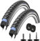SCHWALBE Marathon Plus Tour 26 (50-559) 2 Stück Fahrradreifen, Set für Mountainbike + 2 Schläuche DV 13