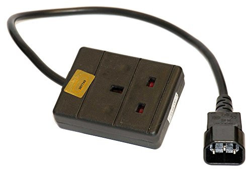 Power cable - IEC C14 plug - 13A socket - 25 cm