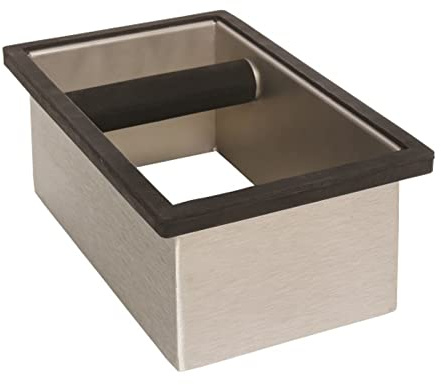 Rattleware Stainless Steel Open Bottom Knock Box Chute with Rubber Bar, 9in