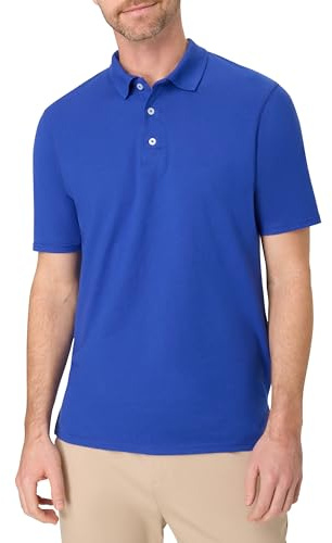 Hanes mens Short Sleeve X-temp Performance Polo fashion t shirts, Deep Royal, Medium US
