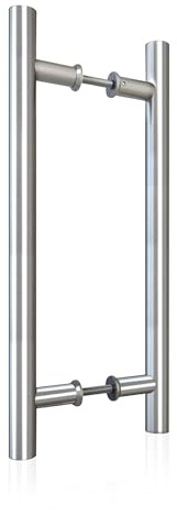 JUBEST 16 Push Pull Door Handle Stainless Steel,Double Sided H Shape Sliding Door Handle, Heavy Duty Swing Door Handle