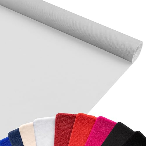 Primaflor Event- und Messeteppich Salsa | 200x300 cm | Weiß | 5 mm | Messeteppich Meterware mit Gummirücken | Vlies Teppich | Nadelvlies Bodenbelag für Messe, Event und Publikumsverkehr