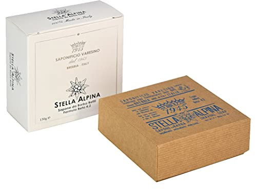 Saponificio Varesino Stella Alpina Rasierseife 150 g, einzigartig, Standard