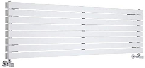 Milano Capri White Horizontal Double Flat Panel Radiator - 472mm x 1600mm