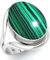 Jeweloporium 925 Silber Ringe für Frauen Grün Natürlich Malachit mit Stein Mode Silber Ringe Größe 56(17.8) Weihnachten - Geschenk Boho Schmuck