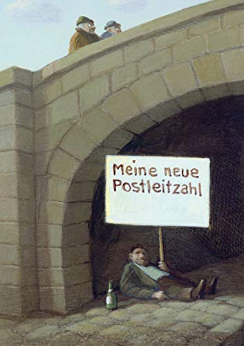 Inkognito Postkarte 10,5 x 14,8 cm (hoch) • 5386 ''Neue PLZ Künstler Michael Sowa • Neue PLZ • Satire