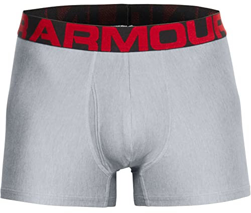Under Armour Herren Tech 3in 2 Pack, schnelltrocknende Boxershorts, komfortable Unterwäsche mit enganliegendem Schnitt im 2er-Pack