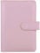 HAUTOCO A6 PU-Leder-Notizbuch, nachfüllbar, 6 Ringordner für A6-Füllpapier und Bargeld, Budget-Umschläge, lose Blätter, persönlicher Planer, Binder Cover mit magnetischer Schnalle, rosa