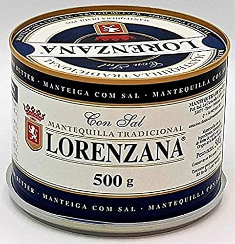 Mantequilla tradicional Lorenzana con sal, 500 gramos