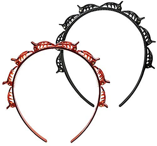 NKY Nalakey Haarreif Stirnbander Haarhalter, Haarband, DIY Haarreifen mit Klammern für Damen, Kinder, Herren in Beauty & Sport (schwarz)