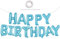 TONIFUL Licht Blau Happy Birthday Ballon Girlande,16 Zoll Macaron Blau Folie Happy Birthday Folienballon Luftballon Geburtstagsballon Banner Helium Ballon für Geburtstag Party, Geburtstagsbanner