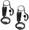 Retevis Noise Cancelling 2-Pin, Walkie-Talkie-Ohrhörer, Kompatibel RT668 RT617 RT622 RT24 RT27, HYT und Kenwood usw, G-Form-Funk-Ohrhörer (2 Stück)