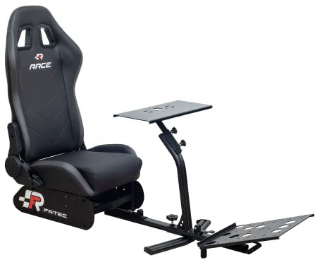 FRTEC - Cockpit Simracing, Silla Soporte Volante y Pedales, Asiento Transpirable para Conducción, Piel Sintética (Race)