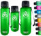 MIGHTY PEAKS Gourde de Sport XXL 2 L - Sans BPA, Anti-Fuite, Grand Insert à Fruits - Bouteille de Fitness et d'Eau - Vert