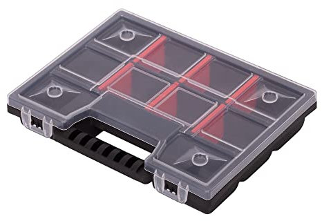 Mivos Sortimentskasten 8” für Zubehör und Kleinteile - Schraubenbox mit 11 Fächer zur Aufbewahrung - Kleine Sortimentsbox 195 x 155 x 35 mm - Sortierkasten - Sortierbox Made in EU