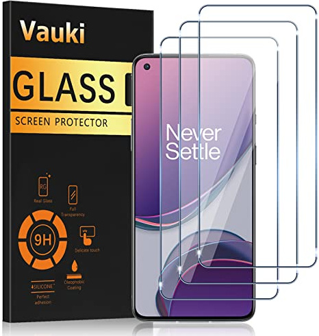 Vauki 3 Stück Schutzfolie für OnePlus 8T/8T+ 5G,Schutzfolie 9H Härte Full Screen Panzerfolie Ultra-HD Displayschutzfolie Blasenfrei Anti-Kratzen Ultra-Klar Anti-Fingerprint