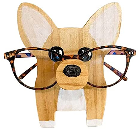 DCQRY Divertente supporto per occhiali a forma di animale, simpatico supporto per occhiali da sole a forma di Corgi, supporto per occhiali da compagnia, supporto per comodino, decorazione regalo
