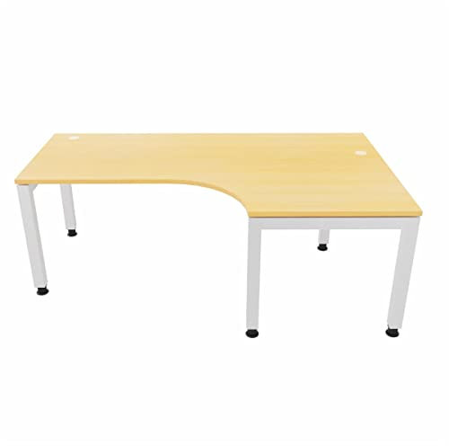 Colalu sn-300 Schreibtisch, Schlichtes Design, flexibel einsetzbar, ideal fürs Home-Office (Buche, Winkelschreibtisch: 200x120cm, rechts)