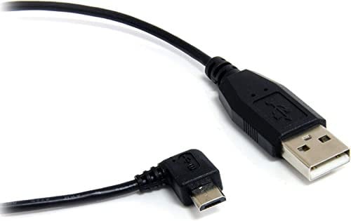 Mr. Gadget's Solutions® 1.6ft. (50cm) Right Angle Micro USB Cable - USB 2.0 A to 90-degree Micro USB Type B - Black