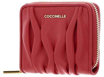 Coccinelle Metallic Goodie Wallet Smooth Calf Leather Soft Cranberry