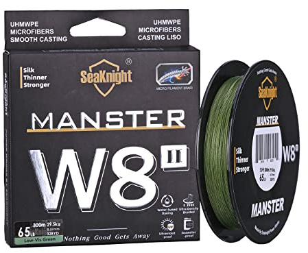 SeaKnight W8 II 8 Fili Lenza da trecciato X9 9 fili 150M/300M/500M Filo da Pesca alla Carpa Acqua salata 15-100LB