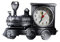 Garneck Vintage-Wecker Metallmodelle Autouhr Vintage-Fahrzeugmodelle Tisch Schreibtisch Zeituhr Miniaturfahrzeug Kreativer Wecker Lustige Uhr Eisenbahnmotor Uhr Zug Miniauto