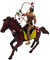 Indianer-Cowboy-Spielzeug, Sammlerstück, Größe: 10,5 cm Höhe, 16 cm Pferdelänge
