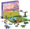 BUCKIT Weihnachts Adventskalender 2023 mit 24 Geschenken, Dinosaurier Serie Bausteine Set, 24 Tage Weihnachts Countdown Tier Klemmbausteine für Kinder (400 Stück)