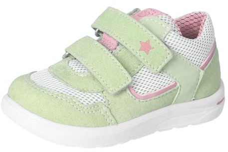 RICOSTA Mädchen Stiefel ELLI, Baby und Kleinkinder Lauflernschuhe, Weite: Mittel, lose Einlage, waschbar,vegan, Klettstiefel, Avocado (520), 22 EU