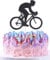 Bicycle Birthday Cake Topper - Black Glitter Bicycle Can DIY Free Combination of Age Birthday Cake Topper, Mountain Bike Sport Theme Party Decorations