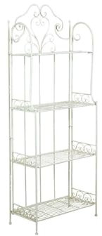 Biscottini Etagere Wrought Iron Balcony Plant Stand L63xPR33xH165 - Plant Shelf for Outdoor and Indoor Plants