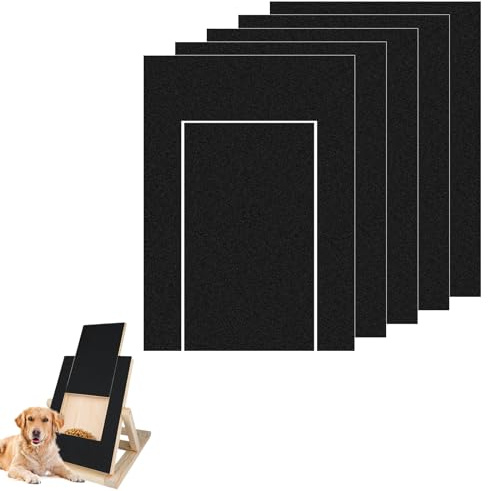 XIHIRCD 5 Stück Hunde Kratzbrett Schleifpapier Ersatz 35 x 25 cm, Emery Hunde Schleifpapier Kratzpad Selbstklebendes Sandpapier Hundekratzer mit Snack-Schublade für Haustiere, Pediküre, Trimmen
