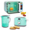 COO11 Kids Microwave, Toaster and Kettle Toys, Kitchen Play Set with Light and Sound, Interactive Pretend Home Appliances for Kids – Educational Role Play Gift for Boys and Girls Ages 3+