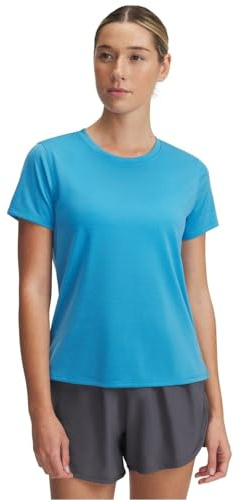 Under Armour Damen Launch Shortsleeve Laufbekleidung Laufshirt Blue/Ether Blue - Blau XL