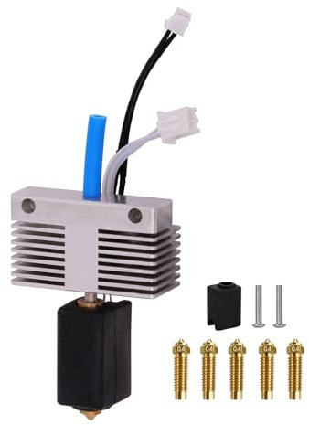 Hotend Kit for Elegoo Neptune 4 Plus, Neptune 4 Max, 3D Printer Print Head Extruder Hot End Kit Heating Block Kit with 5PCS Extra 0.4mm Brass Nozzle Kit and 1 PCS Silicone Cover