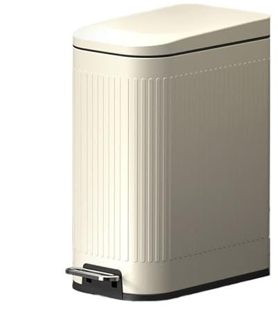 Mülleimer Tret-Mülleimer aus Edelstahl, schmaler Mülleimer mit Absenkautomatik, Fußpedal und herausnehmbarem Inneneimer, luxuriöser Retro-Mülleimer for Wohnzimmer, Küche und Badezimmer Küchenmülleimer