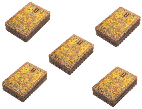 TOYANDONA 5 Packungen Spielkarten Mit Goldfolie Kartenspielen Pokerkarten Unterhaltsame Spielkarte Karten-Requisiten Standard-Spielkarte Brettspiele- Partyzubehör Golden PVC