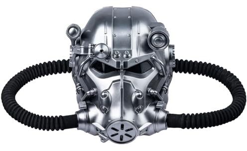 Koshowgic Argent T60 Power Armor Casque en Résine pour Adultes Cotume Cosplay Homme Style Punk Colloctibles
