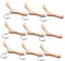 JOINPAYA 10st Bjd Puppen Aufhänger Kleiderständer Für Puppen Miniatur Babyspielzeug Bjd Puppenaufhänger -kleiderbügel Mini-Puppen-aufhänger Essen Für Babypuppen Light Brown Hölzern