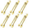 GlamRays 6 Stück Mini Zuckerzange Essen Clip, Mini Servierzangen Kleine Rosenzuckerwürfel-Beilagezangen Multifunktionale Essen Zange Zuckerzangen (Gold)