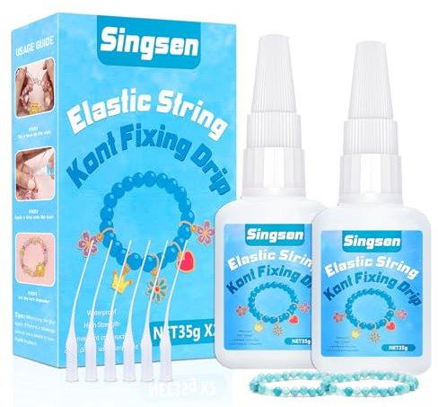 Pegamento para pulseras, adhesivo transparente para pulseras, sujeta perfectamente alambre, cuentas de arcilla, telas, kit de joyería